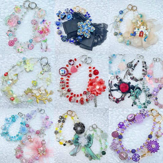 [Limited Edition] Premium Handmade Glittering and Rhinestone Crystal Glass Phone Chain/Handbag Chain-FRUIT PLAY!-THIS WEEKEND ONLY