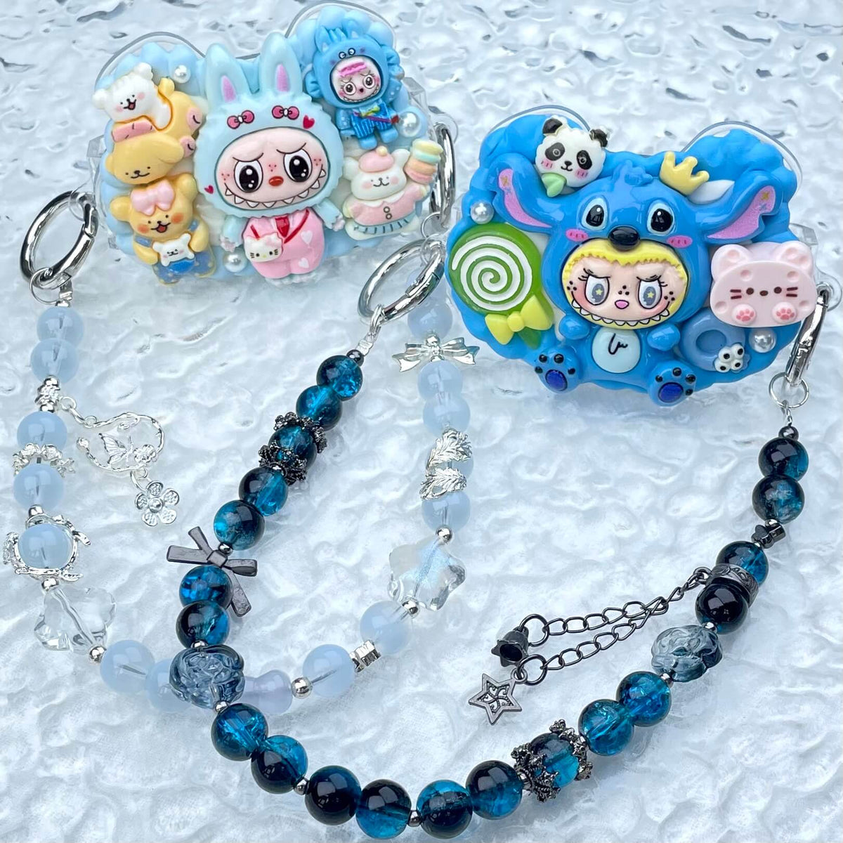 [Special Batch] Special Theme Batch Kawaii Phone Clip with Matching Glass Beads Phone Chains-Special Theme Price!-THIS WEEKEND ONLY