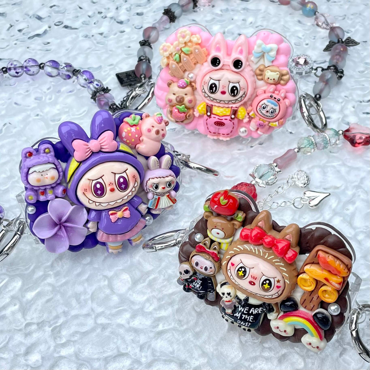 [Special Batch] Special Theme Batch Kawaii Phone Clip with Matching Glass Beads Phone Chains-Special Theme Price!-THIS WEEKEND ONLY