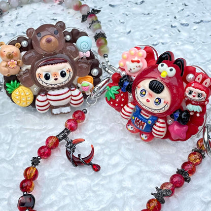 [Special Batch] Special Theme Batch Kawaii Phone Clip with Matching Glass Beads Phone Chains-Special Theme Price!-THIS WEEKEND ONLY