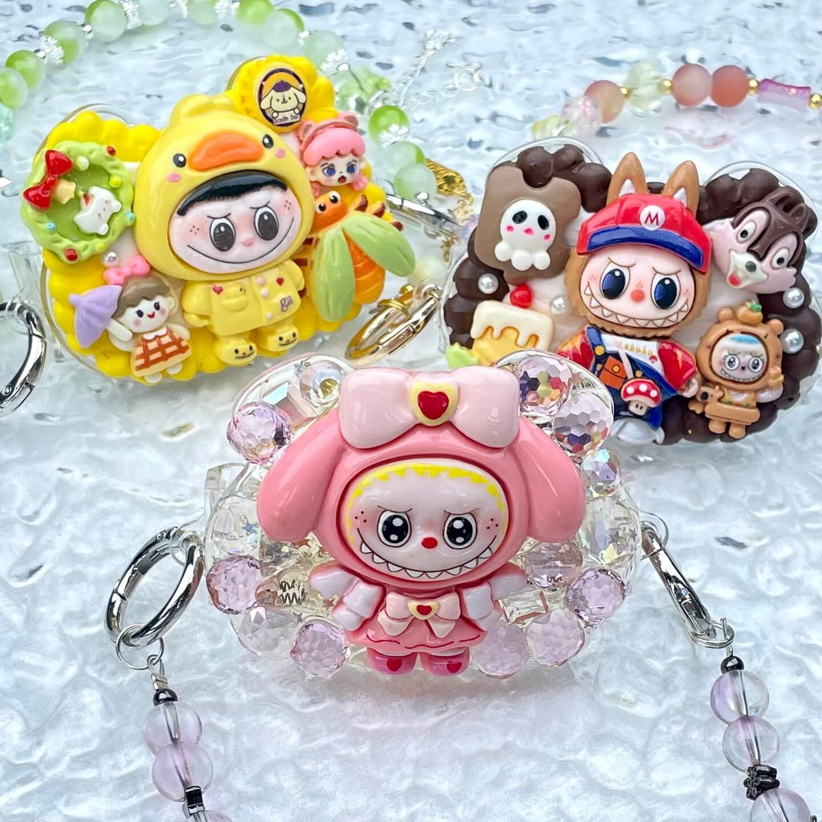 [Special Batch] Special Theme Batch Kawaii Phone Clip with Matching Glass Beads Phone Chains-Special Theme Price!-THIS WEEKEND ONLY