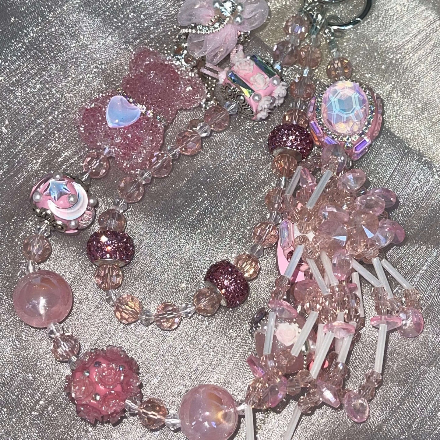 [Anniversary Celebration] Premium Handmade Glittering and Rhinestone Crystal Glass Phone Chain/Handbag Chain-SPECIAL CELEBRATION PRICE!