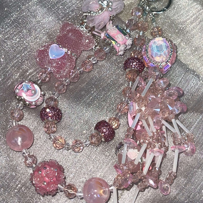 [Anniversary Celebration] Premium Handmade Glittering and Rhinestone Crystal Glass Phone Chain/Handbag Chain-SPECIAL CELEBRATION PRICE!