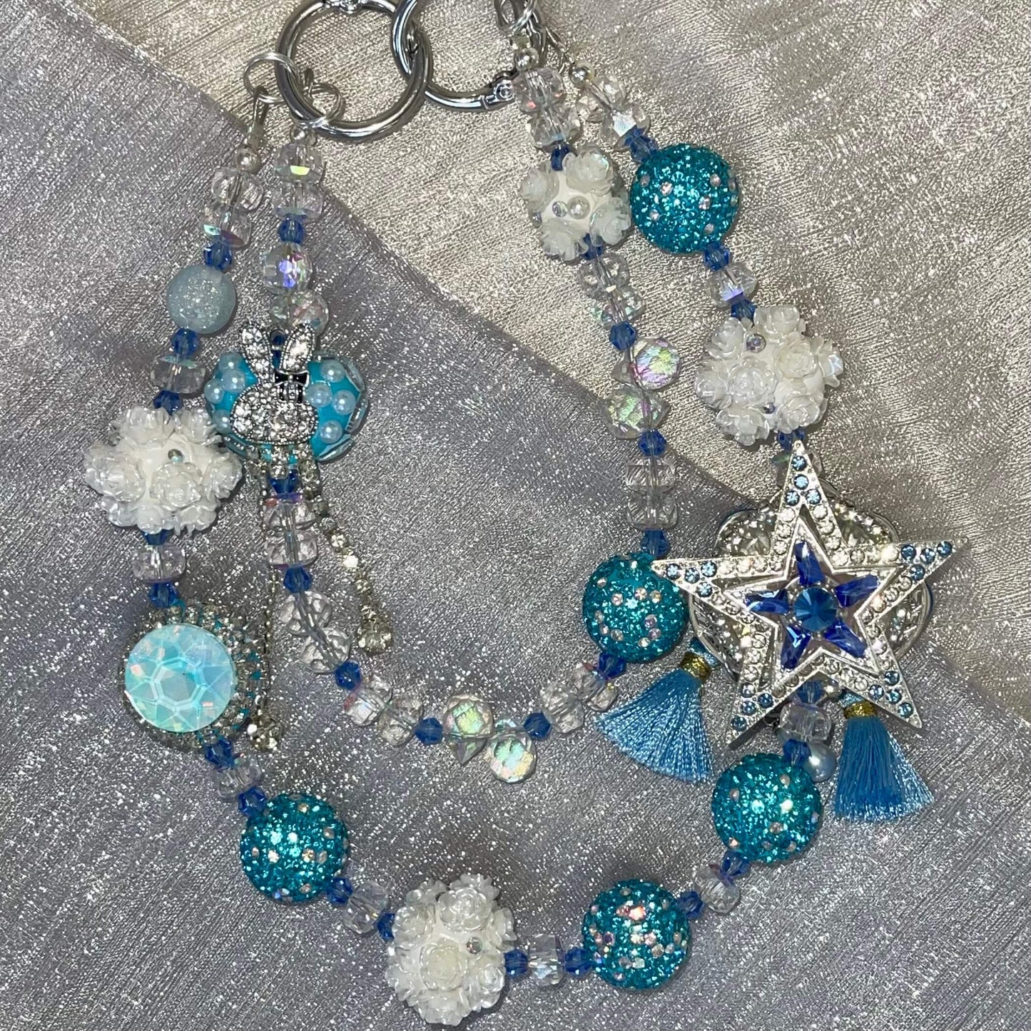 [Anniversary Celebration] Premium Handmade Glittering and Rhinestone Crystal Glass Phone Chain/Handbag Chain-SPECIAL CELEBRATION PRICE!