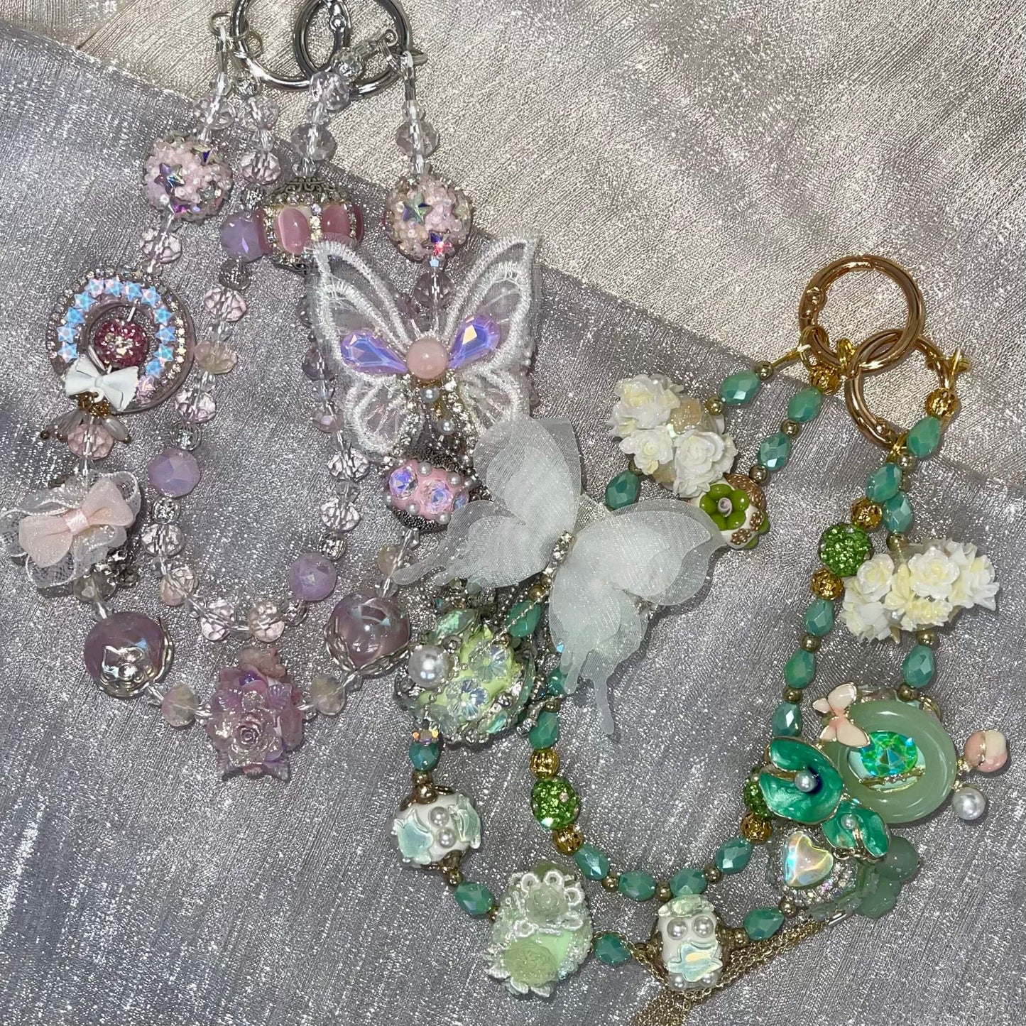 [Anniversary Celebration] Premium Handmade Glittering and Rhinestone Crystal Glass Phone Chain/Handbag Chain-SPECIAL CELEBRATION PRICE!