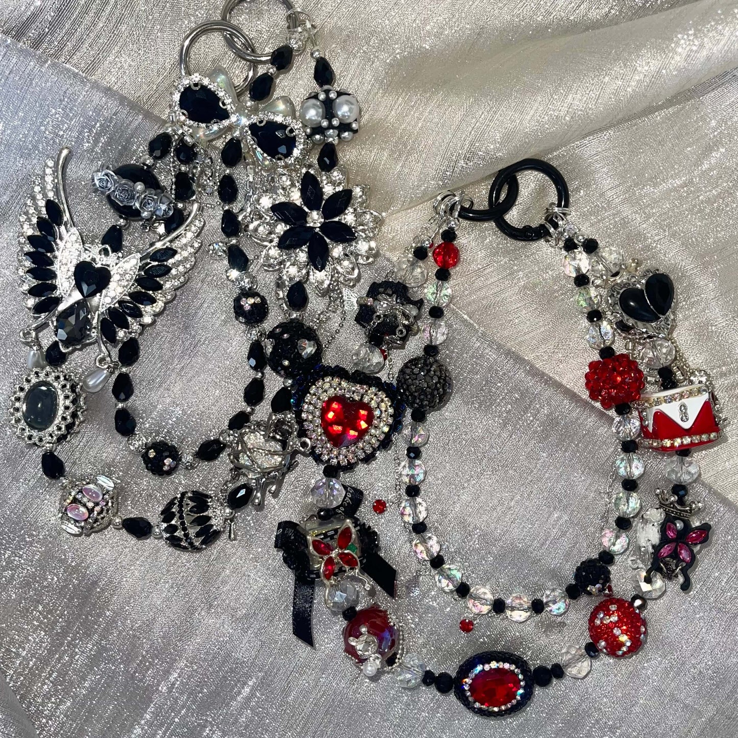 [Anniversary Celebration] Premium Handmade Glittering and Rhinestone Crystal Glass Phone Chain/Handbag Chain-SPECIAL CELEBRATION PRICE!