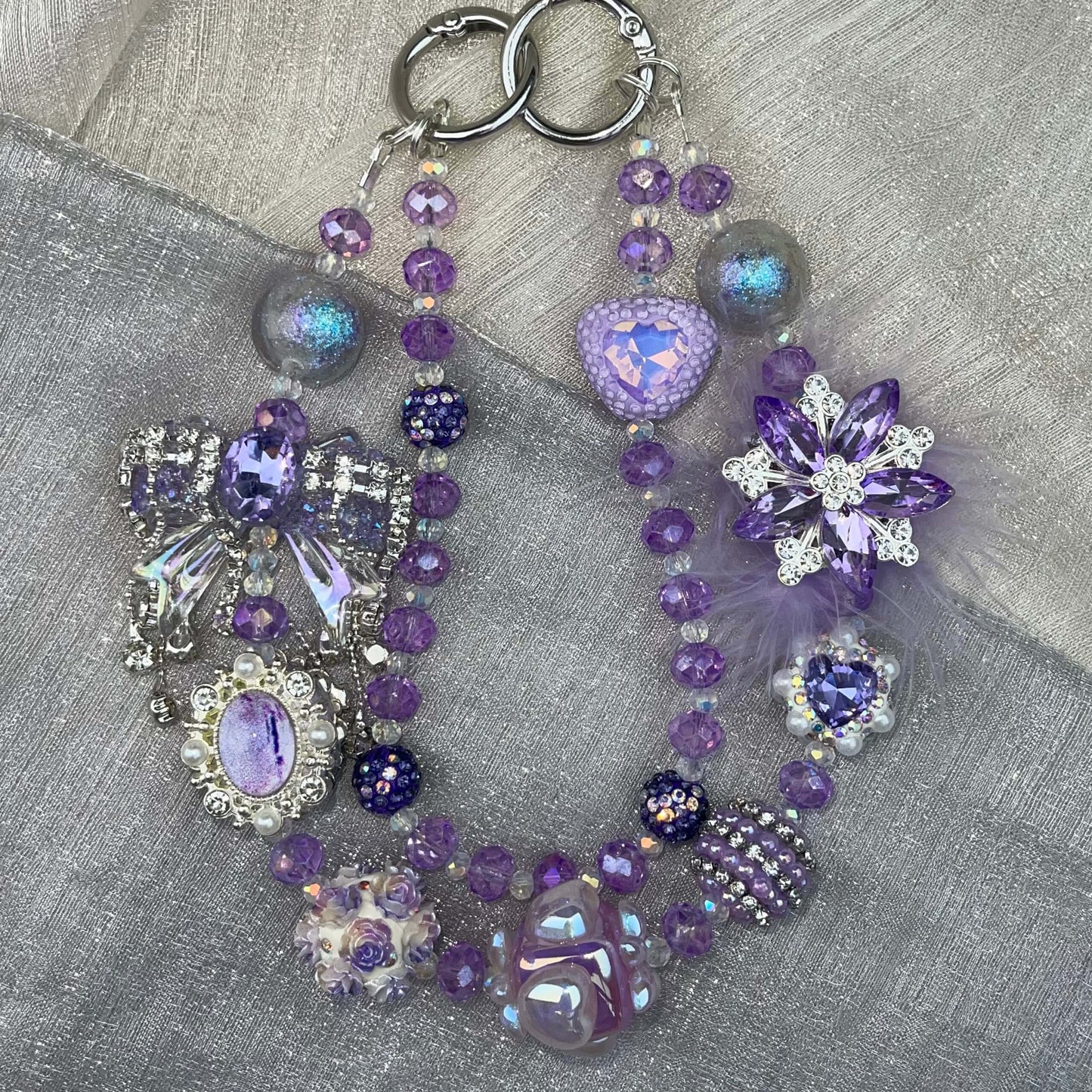 [Anniversary Celebration] Premium Handmade Glittering and Rhinestone Crystal Glass Phone Chain/Handbag Chain-SPECIAL CELEBRATION PRICE!