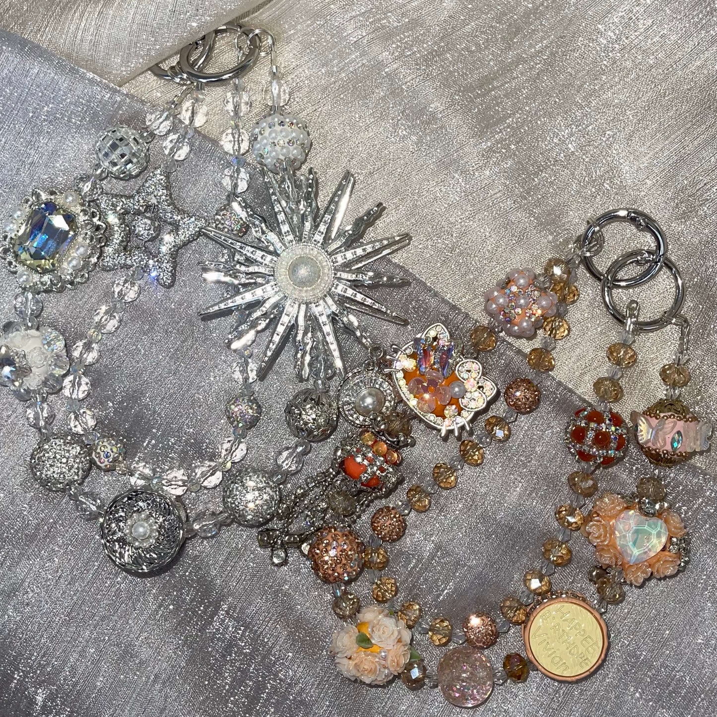 [Anniversary Celebration] Premium Handmade Glittering and Rhinestone Crystal Glass Phone Chain/Handbag Chain-SPECIAL CELEBRATION PRICE!