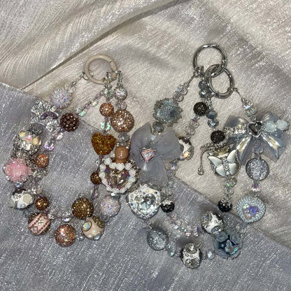 [Anniversary Celebration] Premium Handmade Glittering and Rhinestone Crystal Glass Phone Chain/Handbag Chain-SPECIAL CELEBRATION PRICE!