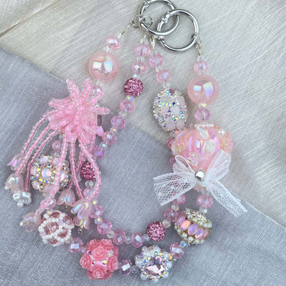 [Anniversary Celebration] Premium Handmade Glittering and Rhinestone Crystal Glass Phone Chain/Handbag Chain-SPECIAL CELEBRATION PRICE!