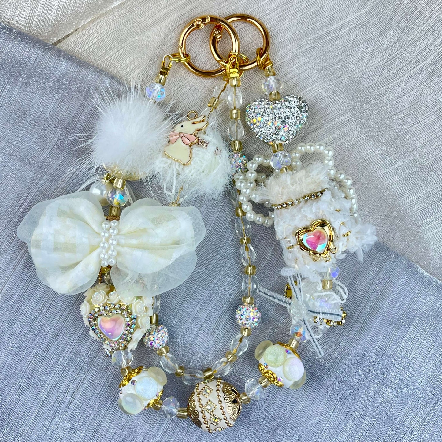 [Anniversary Celebration] Premium Handmade Glittering and Rhinestone Crystal Glass Phone Chain/Handbag Chain-SPECIAL CELEBRATION PRICE!