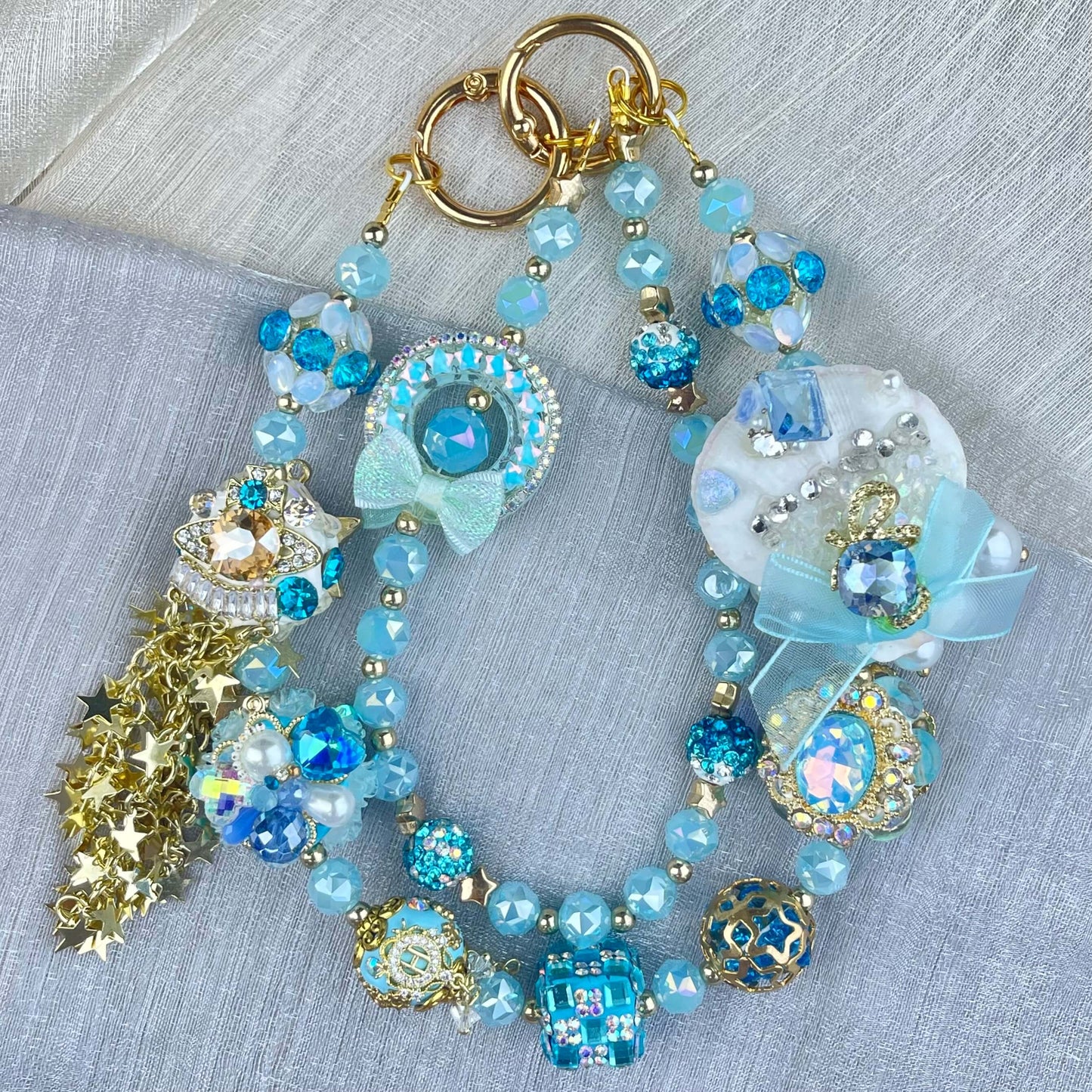 [Anniversary Celebration] Premium Handmade Glittering and Rhinestone Crystal Glass Phone Chain/Handbag Chain-SPECIAL CELEBRATION PRICE!