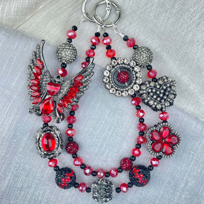 [Anniversary Celebration] Premium Handmade Glittering and Rhinestone Crystal Glass Phone Chain/Handbag Chain-SPECIAL CELEBRATION PRICE!