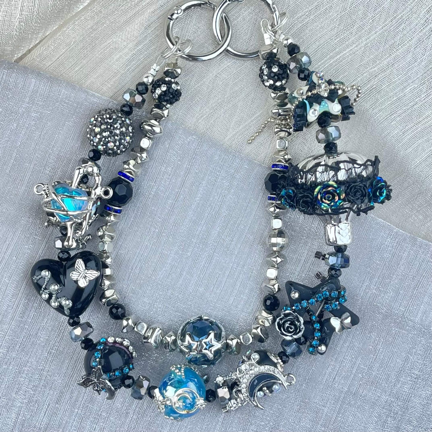[Anniversary Celebration] Premium Handmade Glittering and Rhinestone Crystal Glass Phone Chain/Handbag Chain-SPECIAL CELEBRATION PRICE!