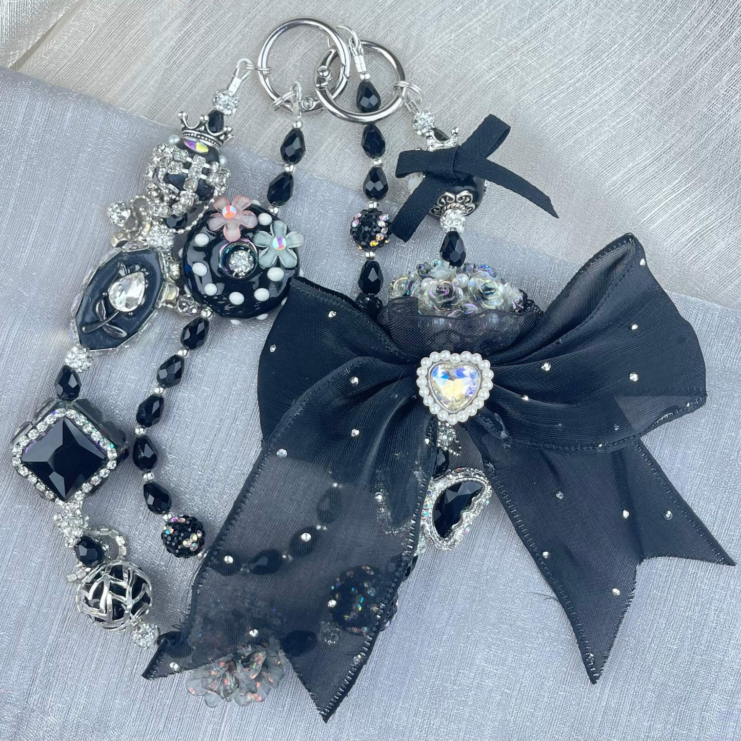 [Anniversary Celebration] Premium Handmade Glittering and Rhinestone Crystal Glass Phone Chain/Handbag Chain-SPECIAL CELEBRATION PRICE!