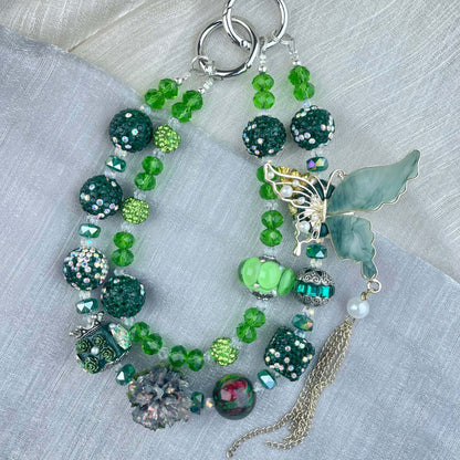 [Anniversary Celebration] Premium Handmade Glittering and Rhinestone Crystal Glass Phone Chain/Handbag Chain-SPECIAL CELEBRATION PRICE!