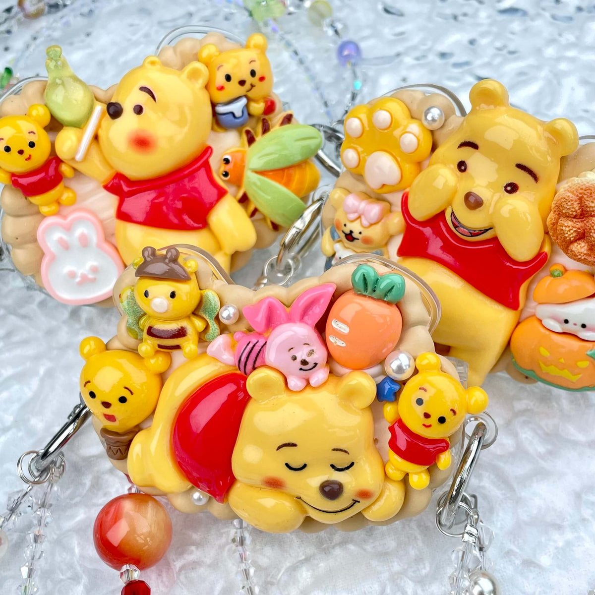 [New Arrival] Kawaii Cutie Cream Gel Phone Clip with Matching Glittering Beads Double Chain Phone Chain-Special Launch Price!-THIS WEEKEND ONLY