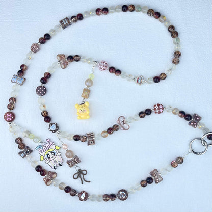 [Anniversary Celebration] Premium Handmade Glass Beads and Kawaii Decor Crossbody Chain