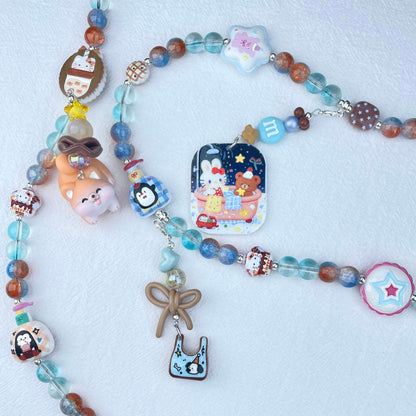 [Anniversary Celebration] Premium Handmade Glass Beads and Kawaii Decor Crossbody Chain