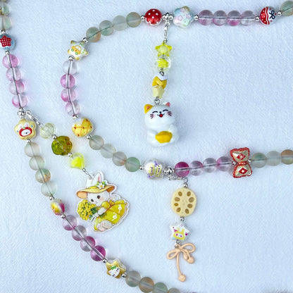 [Anniversary Celebration] Premium Handmade Glass Beads and Kawaii Decor Crossbody Chain