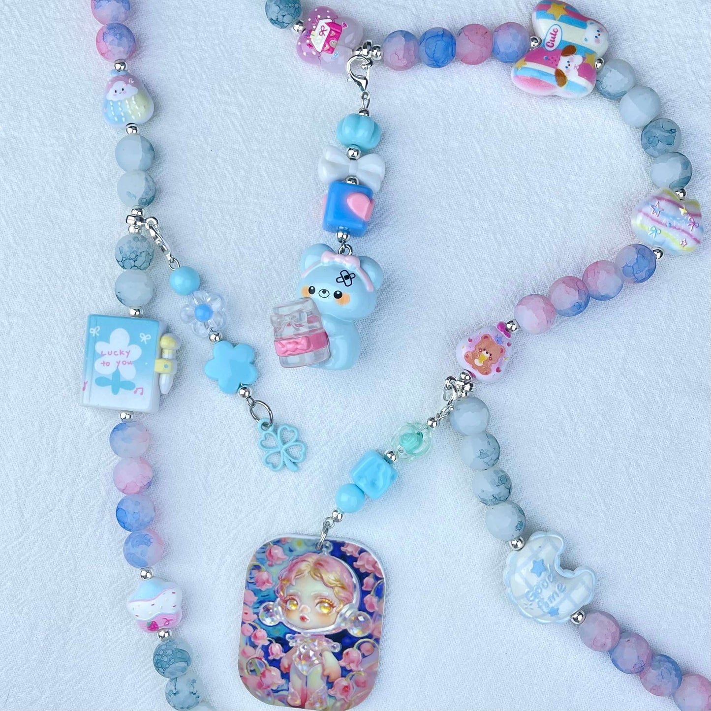 [Anniversary Celebration] Premium Handmade Glass Beads and Kawaii Decor Crossbody Chain