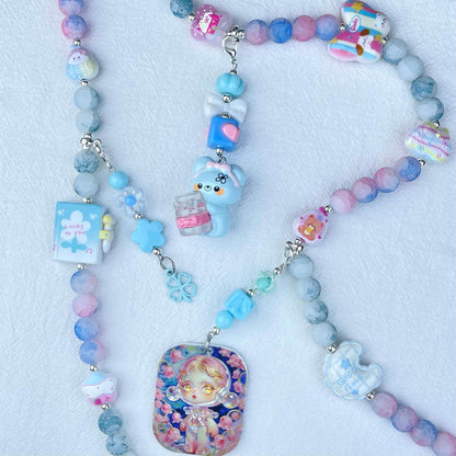 [Anniversary Celebration] Premium Handmade Glass Beads and Kawaii Decor Crossbody Chain