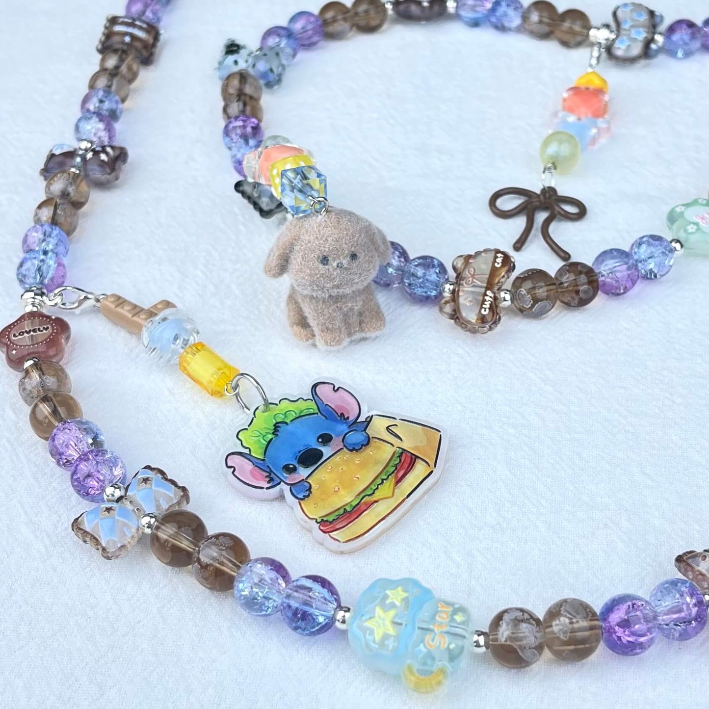 [Anniversary Celebration] Premium Handmade Glass Beads and Kawaii Decor Crossbody Chain