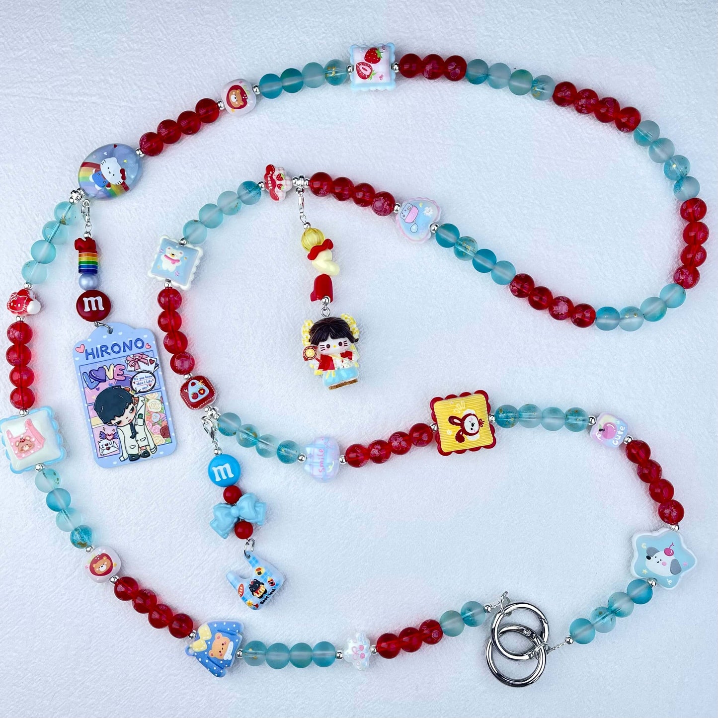 [Anniversary Celebration] Premium Handmade Glass Beads and Kawaii Decor Crossbody Chain