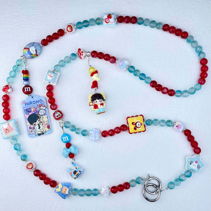 [Anniversary Celebration] Premium Handmade Glass Beads and Kawaii Decor Crossbody Chain