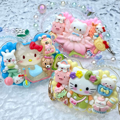 [New Arrival] Kawaii Cutie Cream Gel Phone Clip with Matching Glittering Beads Double Chain Phone Chain-Special Launch Price!-THIS WEEKEND ONLY