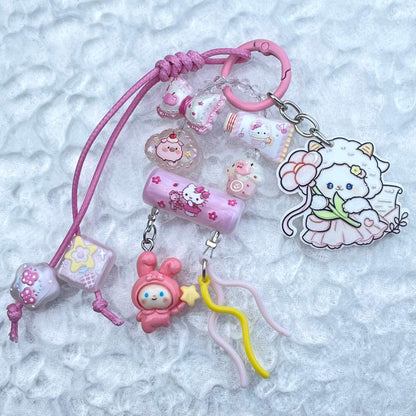 [Mooncake Festival Special] "2-Pie" Style and Handbraided Kawaii Phone Chain Keychain-Festival Special Price!-THIS WEEKEND ONLY