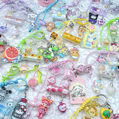 [Mooncake Festival Special] "2-Pie" Style and Handbraided Kawaii Phone Chain Keychain-Festival Special Price!-THIS WEEKEND ONLY