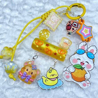 [Mooncake Festival Special] "2-Pie" Style and Handbraided Kawaii Phone Chain Keychain-Festival Special Price!-THIS WEEKEND ONLY