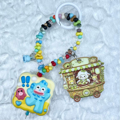 [Mooncake Festival Special] Special Edition Simple and Cute Mini Beads Handpainted Decor Acrylic Pad Phone Decor Keychain-Festival Special Price!-THIS WEEKEND ONLY