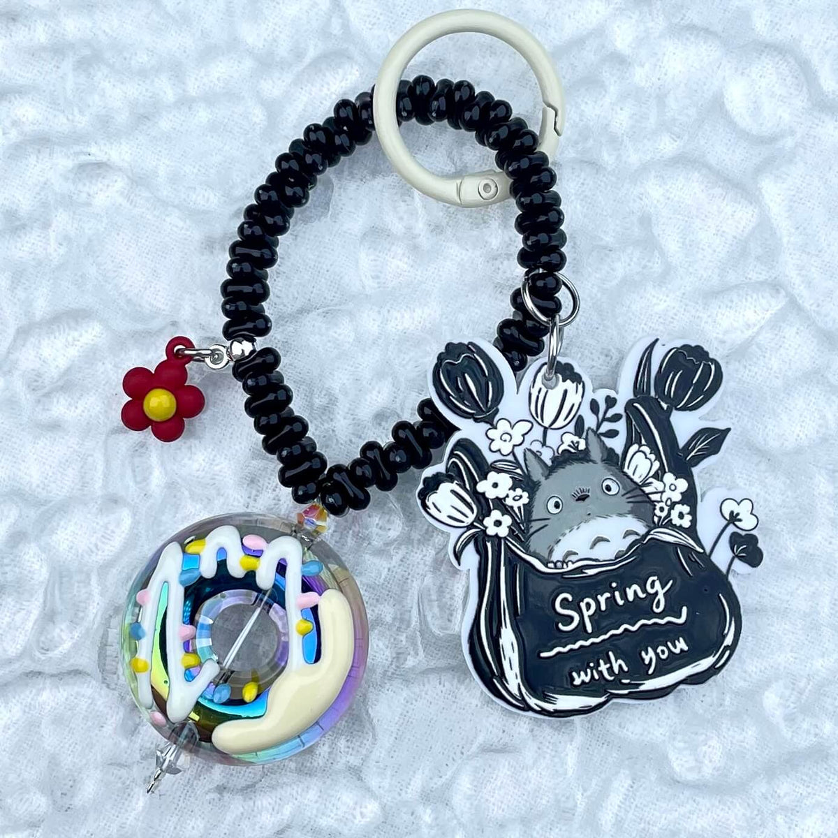[Mooncake Festival Special] Special Edition Simple and Cute Mini Beads Handpainted Decor Acrylic Pad Phone Decor Keychain-Festival Special Price!-THIS WEEKEND ONLY