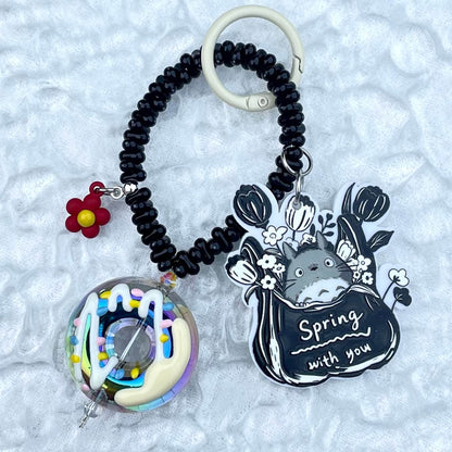 [Mooncake Festival Special] Special Edition Simple and Cute Mini Beads Handpainted Decor Acrylic Pad Phone Decor Keychain-Festival Special Price!-THIS WEEKEND ONLY