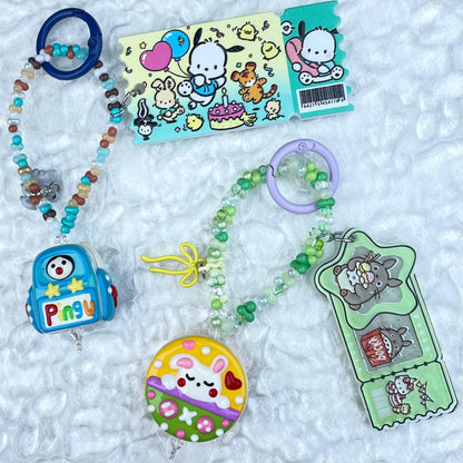 [Mooncake Festival Special] Special Edition Simple and Cute Mini Beads Handpainted Decor Acrylic Pad Phone Decor Keychain-Festival Special Price!-THIS WEEKEND ONLY