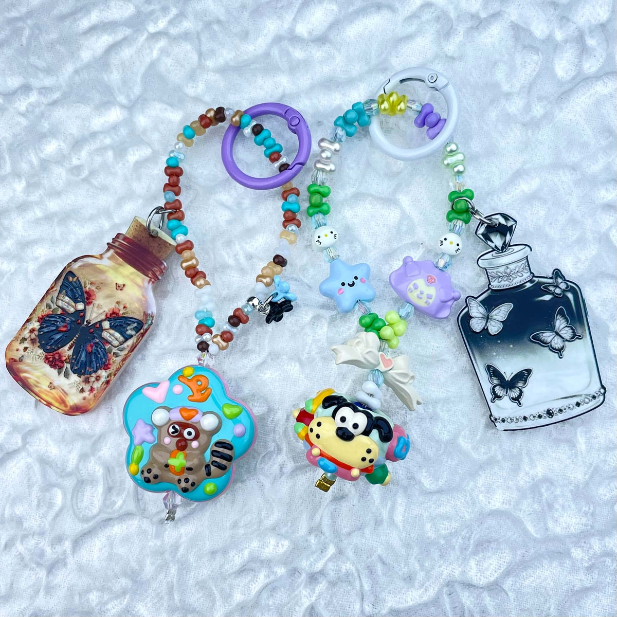 [Mooncake Festival Special] Special Edition Simple and Cute Mini Beads Handpainted Decor Acrylic Pad Phone Decor Keychain-Festival Special Price!-THIS WEEKEND ONLY