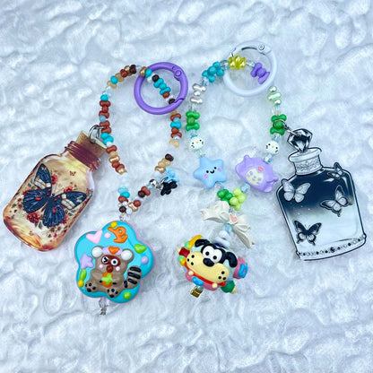 [Mooncake Festival Special] Special Edition Simple and Cute Mini Beads Handpainted Decor Acrylic Pad Phone Decor Keychain-Festival Special Price!-THIS WEEKEND ONLY