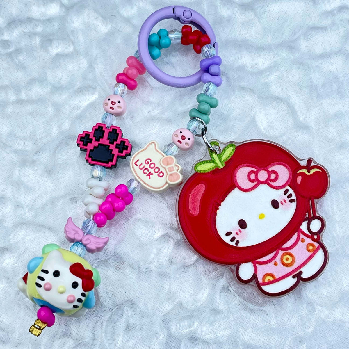 [Mooncake Festival Special] Special Edition Simple and Cute Mini Beads Handpainted Decor Acrylic Pad Phone Decor Keychain-Festival Special Price!-THIS WEEKEND ONLY