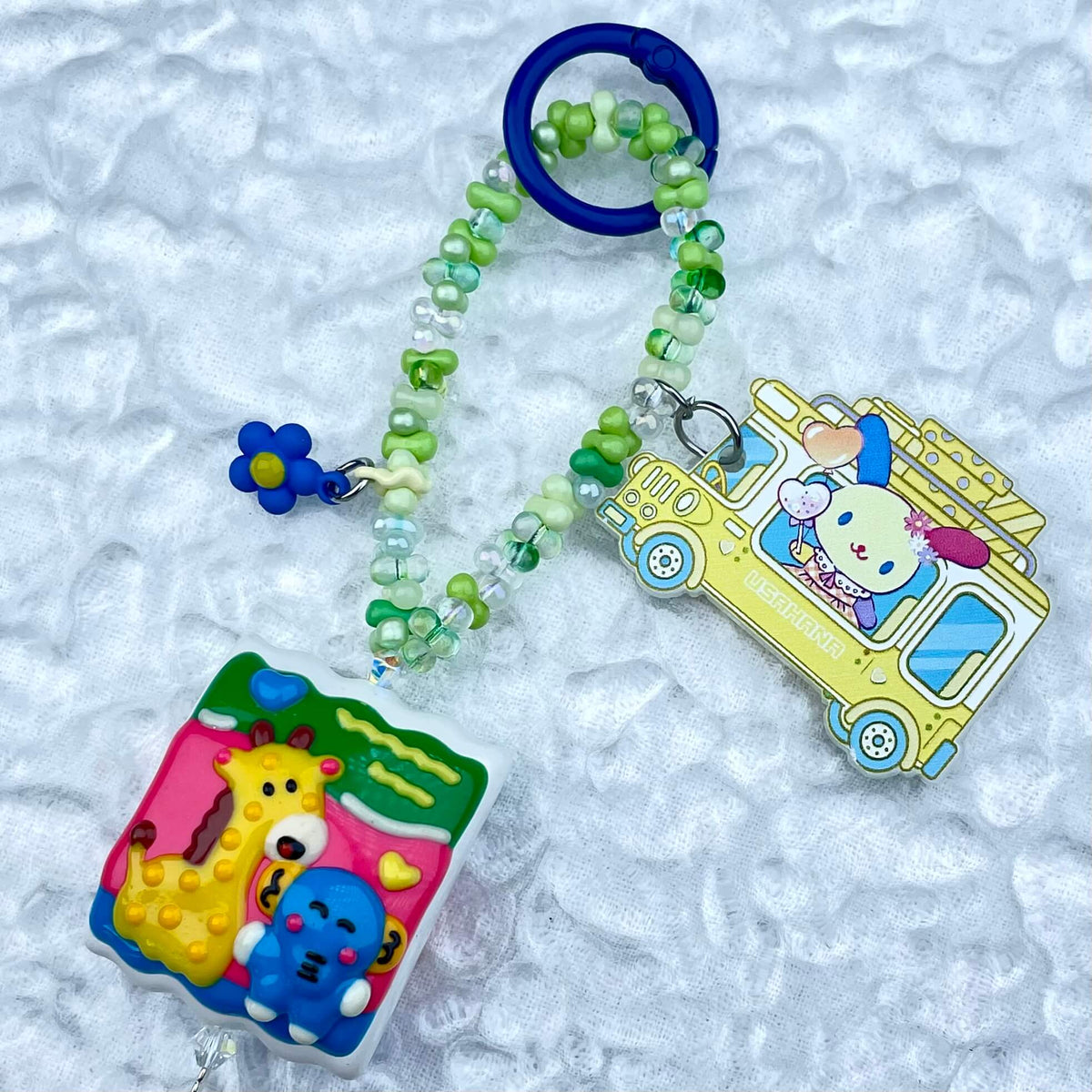 [Mooncake Festival Special] Special Edition Simple and Cute Mini Beads Handpainted Decor Acrylic Pad Phone Decor Keychain-Festival Special Price!-THIS WEEKEND ONLY