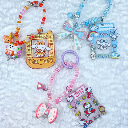 [Mooncake Festival Special] Special Edition Simple and Cute Mini Beads Handpainted Decor Acrylic Pad Phone Decor Keychain-Festival Special Price!-THIS WEEKEND ONLY