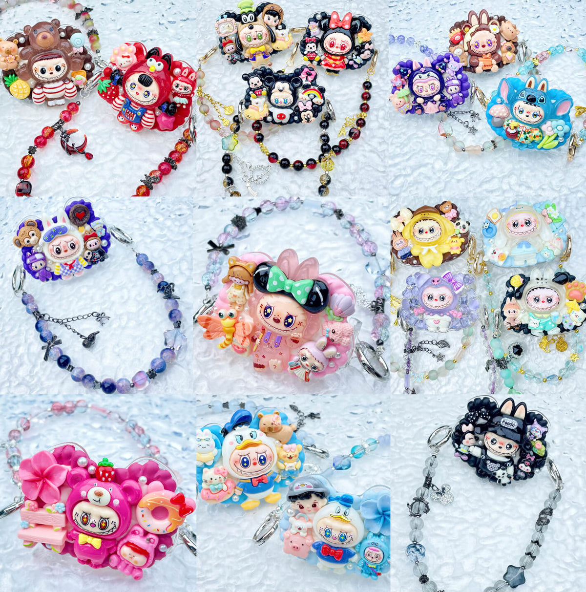 [Special Batch] Special Theme Batch Kawaii Phone Clip with Matching Glass Beads Phone Chains-Special Theme Price!-THIS WEEKEND ONLY