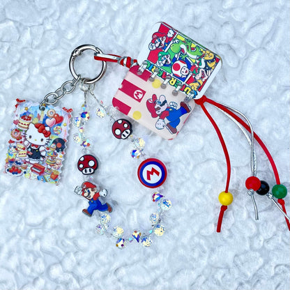 [Festival Gift Set] Kawaii Mini Book/Metal Alloy "2-Pie"/Real Notebook Glittering Beads Phone Chains 3 Pieces Gift Set-Festival Special Price!-THIS WEEKEND ONLY