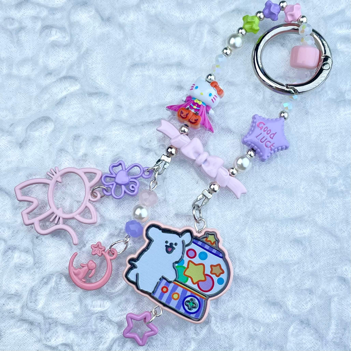 [Festival Gift Set] Kawaii Mini Book/Metal Alloy "2-Pie"/Real Notebook Glittering Beads Phone Chains 3 Pieces Gift Set-Festival Special Price!-THIS WEEKEND ONLY
