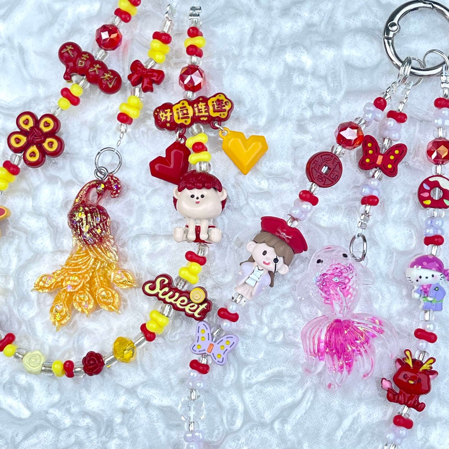 [Anniversary Celebration] Handmade Metal Alloy Decor and Glow In The Dark Decor Kawaii Phone Chains-Celebration Special Price!