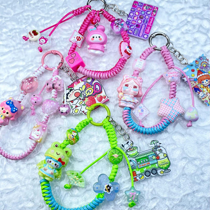 [New Arrival] Hand Braided Kawaii Cuties and Acrylic Pads Phone Chains-Special Launch Price!
