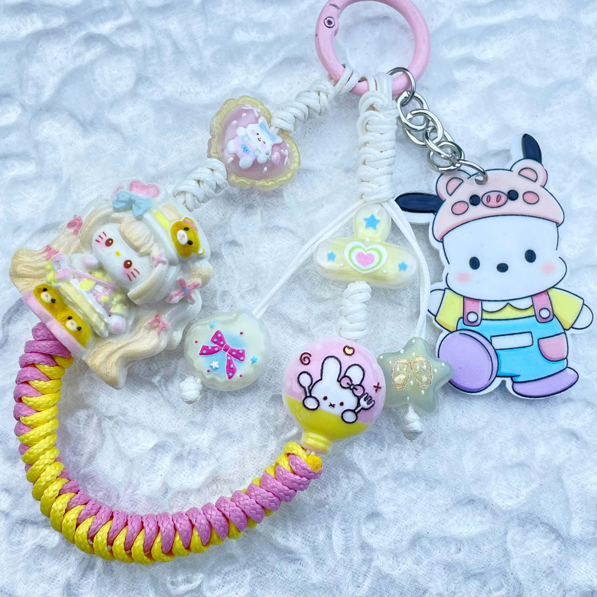[New Arrival] Hand Braided Kawaii Cuties and Acrylic Pads Phone Chains-Special Launch Price!