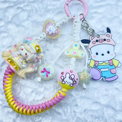 [New Arrival] Hand Braided Kawaii Cuties and Acrylic Pads Phone Chains-Special Launch Price!