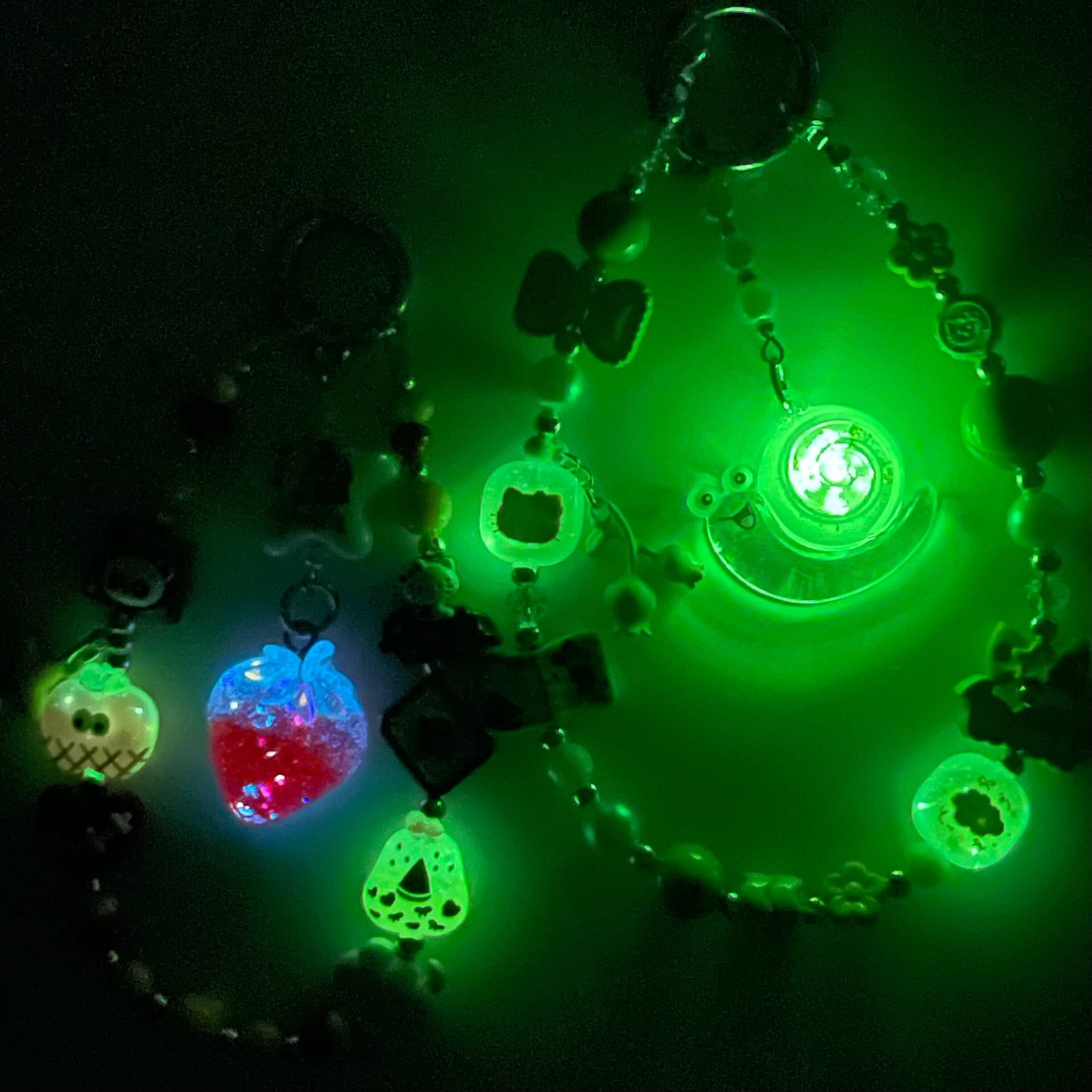 [Anniversary Celebration] Handmade Metal Alloy Decor and Glow In The Dark Decor Kawaii Phone Chains-Celebration Special Price!